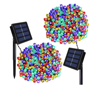 LUCES NAVIDEÑAS CON PANEL SOLAR