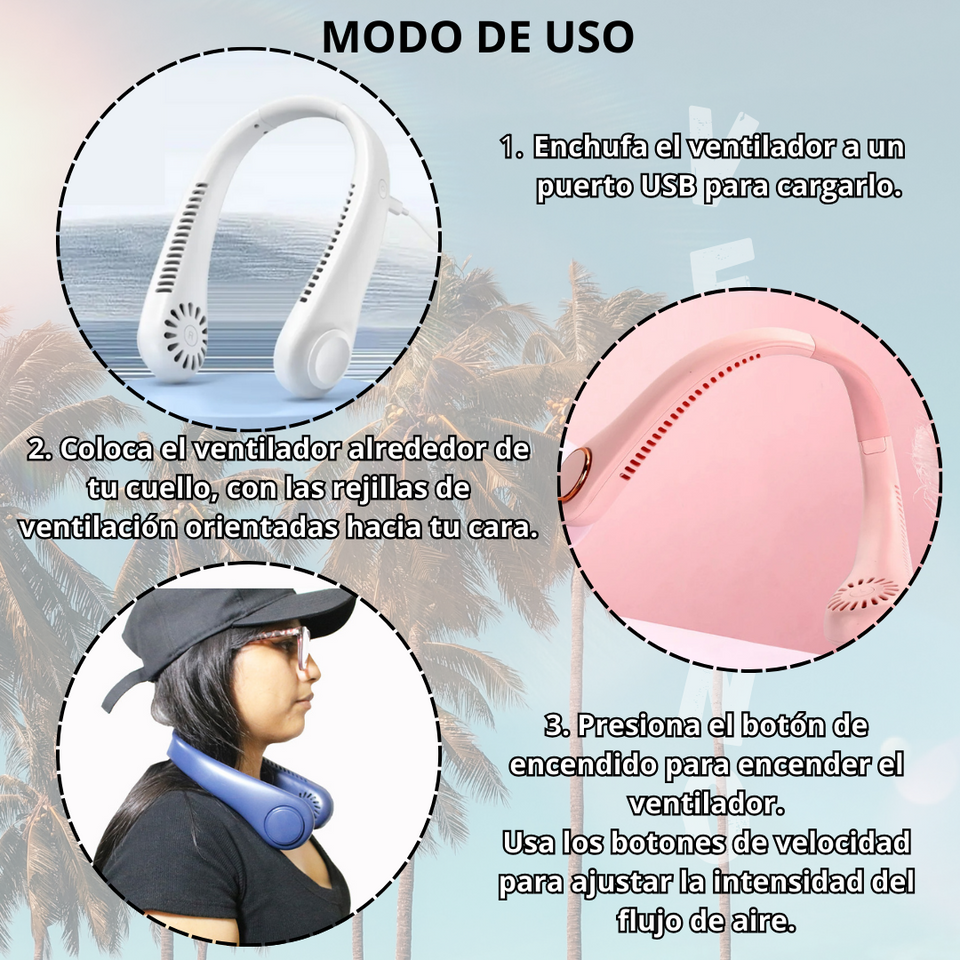 VENTILADOR  DE CUELLO PORTATIL - HACEMOS ENVIOS A TODO EL PERU